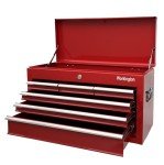 Workington Portable Metal Tool Chest with 6 Drawers, 24" 6-Drawer Tool Chest Cabinet with Ball Bearing Drawer Slides, Steel Tool Storage Box Organizer 4005 Red