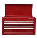 Workington Portable Metal Tool Chest with 6 Drawers, 24" 6-Drawer Tool Chest Cabinet with Ball Bearing Drawer Slides, Steel Tool Storage Box Organizer 4005 Red