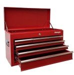 Workington Portable Metal Tool Chest with 6 Drawers, 24" 6-Drawer Tool Chest Cabinet with Ball Bearing Drawer Slides, Steel Tool Storage Box Organizer 4005 Red