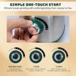 Electric Spice and Nut Grinders - 3 Stainless Steel Blades, 1 Filter, 1 Brush - 500W Wet & Dry Grinder for Kitchen(Green）
