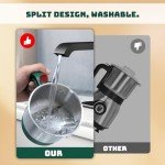 Electric Spice and Nut Grinders - 3 Stainless Steel Blades, 1 Filter, 1 Brush - 500W Wet & Dry Grinder for Kitchen(Green）
