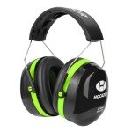 Hocazor HZ012 NRR 28dB Safety Earmuffs, Deeper Ear Space Passive Hearing Protections Durable Ear Proetctors, for Woodworking, Construction, Manufacturing, Shooting - Green