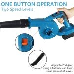 NEWONE Small Leaf Blower Cordless Compatible with Makita 18V Battery,157MPH/64CFM Lightweight Mini Hand Electric Leaf Vacuum for Lawn Care with Battery and Charger,2 Speed