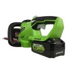 Greenworks 24V 22" Cordless Laser Cut Hedge Trimmer, 4.0Ah USB Battery and Charger Included