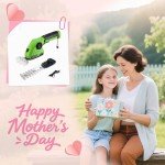 WORKPRO Cordless Grass Shear & Shrubbery Trimmer - 2 in 1 Handheld Hedge Trimmer 7.2V Electric Grass Cutter 2.0Ah Rechargeable Lithium-Ion Battery and USB Cable Included