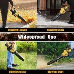 GEVEELIFE Leaf Blower Cordless, 650CFM & 3 Speed Levels, Electric Cordless Leaf Blower with 2 * 5.0Ah Battery Powered, Blowers for Lawn Care, Yard, Blowing Leaves, Dust, Snow