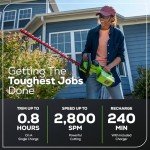 Greenworks 40V 24" Cordless Hedge Trimmer (1" Cutting Capacity), 2.0Ah USB Battery and Charger Included