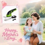 WORKPRO Cordless Grass Shear & Shrubbery Trimmer - 2 in 1 Handheld Hedge Trimmer Electric Grass Trimmer Hedge Shears/Grass Cutter Rechargeable Lithium-Ion Battery and Type-C Cable Included (Green)