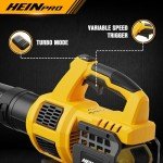 HEINPRO Cordless Leaf Blower for Dewalt 20V Max Battery (Battery not Included) 400CFM Electric Leaf Blower Cordless, Variable Speed, Turbo Mode, Leaf blowers Battery Powered for Lawn Care, Yard