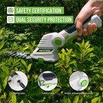 PHALANX Cordless Grass Shears 2-in-1 Handheld Hedge Trimmer,7.2V Electric Grass Trimmer Turnable Handle, Rechargeable Lithium-Ion Battery and Charger Included for Lawn/Garden