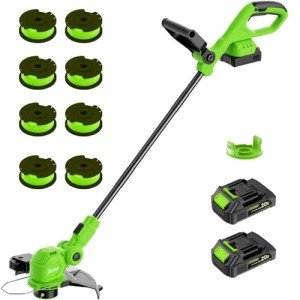 SUNCHERS 20V 12-Inch Cordless String Trimmer Set