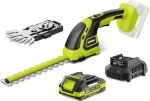 EWORK 2-in-1 Cordless Hedge Trimmer and Grass Shears 21V Handheld Small Electric Bush Trimmer with 2.0Ah Battery and Charger, Battery Powered Shrub Trimmer for Garden, Yard, Lawn Maintenance