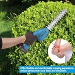 Hedge Trimmer Cordless with Battery and Charger 21V Electric Brush Grass Shrub Trimmer 2 in 1 Handheld Mini Grass Shears Grass Cutter Battery Powered Hedge Trimmer for Garden, Yard and Lawn (Blue)