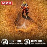MZK Cordless Leaf Blower,20V Battery Powered Leaf Blower for Lawn Care, Electric Lightweight Mini Hand Blower(Battery & Charger Included)