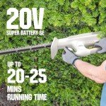 Litheli 20V Hedge Trimmer, 16.1'' Cordless Hedge Trimmer for Shrub, Cutting, Trimming, Pruning, U20 Handy+ Battery Bush Trimmer with 2.0Ah Battery Included
