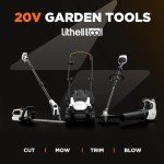 Litheli 20V Hedge Trimmer, 16.1'' Cordless Hedge Trimmer for Shrub, Cutting, Trimming, Pruning, U20 Handy+ Battery Bush Trimmer with 2.0Ah Battery Included
