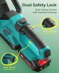 20'' Hedge Trimmer Cordless with Battery, 21V Electric Handheld Bush Clipper with 2 Pack Rechargeable Batteries, 3000RPM 180° Rotatable Head, 2/3'' Blade Gap