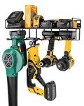 UNITEDPOWER Wall Mounted Power Tool Organizer Holder, Heavy Duty Utility Storage Rack With Shelf for Battery Powered Hand Tools, Workshop, Shed, Garage, Home