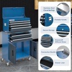 LARBANKE Combination Tool Chest,3 Different Types Tool Cabinets with Stainless Countertop,5-Drawer/7-Drawer/8-Drawer Rolling Tool Chest with Connected Buckle,Tool Cabinet with Wheels and Foot Pad