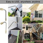 Selkie 120inch Stainless Steel Pressure Washer Extension Wand Power Washer Lance with Spray Nozzle Tips,30°,90°Curved Rod, 1/4’’Quick Connect, Replacement for Anti-Leaked Ring 4000 PSI…
