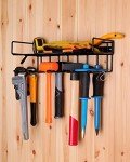 UNITEDPOWER Wall Mounted Power Tool Organizer Holder, Heavy Duty Utility Storage Rack With Shelf for Battery Powered Hand Tools, Workshop, Shed, Garage, Home