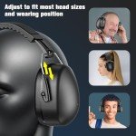 ProCase 2 Packs Noise Reduction Ear Muffs, SNR 32dB Ear Protection Noise Cancelling Earmuffs for Adults Kids Autism, Adjustable Sound Proof Hearing Protection for Work Shooting Mowing -Black/Black