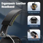 ProCase 2 Packs Noise Reduction Ear Muffs, SNR 32dB Ear Protection Noise Cancelling Earmuffs for Adults Kids Autism, Adjustable Sound Proof Hearing Protection for Work Shooting Mowing -Black/Black