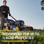 Cat DG670 60V 21” Cordless Lawn Mower 3-In-1 Cutting Modes, Brushless Lawn Mower with TorqLogic, Easy-Adapt Walk-Behind Push Lawn Mower – Battery & Charger Included, Black, Yellow