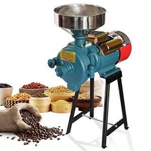 NAIZEA Electric Grain Mill 3000W - Wet Dry Cereals Grinder, Corn Mill, Heavy Duty Commercial Grain Grinder Machine, Wheat Feed Flour Mill With Funnel