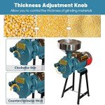 NAIZEA Electric Grain Mill 3000W - Wet Dry Cereals Grinder, Corn Mill, Heavy Duty Commercial Grain Grinder Machine, Wheat Feed Flour Mill With Funnel