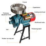 NAIZEA Electric Grain Mill 3000W - Wet Dry Cereals Grinder, Corn Mill, Heavy Duty Commercial Grain Grinder Machine, Wheat Feed Flour Mill With Funnel
