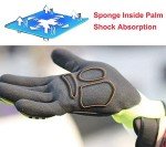 Nmsafety Anti Vibration Oil-proof Cut Resistant Safety Work Glove,Full finger,Yellow Nylon+HPPE+Glassfirbe Seamless Knitted Liner With Sandy Nitrile Rubber Palm,Excellent Grip. (Large)