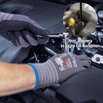 KAYGO Safety Work Gloves MicroFoam Nitrile Coated, 3 Pairs KG18NB,Seamless Knit Nylon Glove for Men and Women, Ideal for Automotive,Warehouse,Construction (Large,Gray)