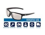 Bullhead Safety Eyewear BH2766AF Pompano, Matte Black Frame/Temple, Indoor/Outdoor Anti-Fog Lens, Black Tpr Nose Piece And Temple Ends