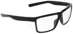 MCR Safety SR210 Swagger SR2 Series Safety Glasses with Thermo Plastic Rubber Nose Pads and Detachable Side Shields, Black Frame, Clear Lens
