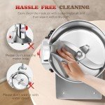 Moongiantgo Upgraded Spiral Seal Grain Mill Grinder Electric 800g 2500W High Speed Spice Grinder Pulverizer Dry Grinding Machine for Dry Cereal Bean Corn Wheat Herbs, with 4 Set Blades (800g, 110V)