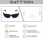 24 Pack of Tinted Safety Glasses (Protective Safety Sunglasses) Ploycarbonate Dark Smoke Lenses for UV Protection, Scratch & Impact Resistant, Perfect for Construction, Outdoor Work, Shooting and More