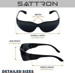 24 Pack of Tinted Safety Glasses (Protective Safety Sunglasses) Ploycarbonate Dark Smoke Lenses for UV Protection, Scratch & Impact Resistant, Perfect for Construction, Outdoor Work, Shooting and More