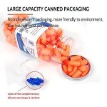 LYSIAN Soft Foam Earplugs 38dB SNR, 60 Pairs, Disposable Noise Cancelling Ear Plugs for Snoring, Work, Sleeping, Industrial, Shooting Range Hearing Protection- Orange