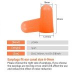 LYSIAN Soft Foam Earplugs 38dB SNR, 60 Pairs, Disposable Noise Cancelling Ear Plugs for Snoring, Work, Sleeping, Industrial, Shooting Range Hearing Protection- Orange