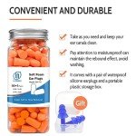LYSIAN Soft Foam Earplugs 38dB SNR, 60 Pairs, Disposable Noise Cancelling Ear Plugs for Snoring, Work, Sleeping, Industrial, Shooting Range Hearing Protection- Orange