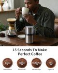 SHARDOR Coffee Grinder Electric Herb/Wet Grinder for Spices and Seeds with 2 Removable Stainless Steel Bowls, Silver