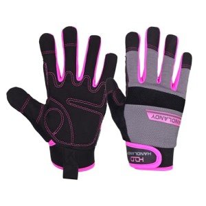 HANDLANDY Utility Work Gloves Women, Flexible Breathable Yard Work Gloves, Thin Mechanic Working Gloves Touch Screen (Medium)