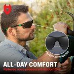 NoCry Safety Sunglasses with Green Tinted Wraparound Lenses; Tinted Safety Glasses for Men and Women with Adjustable Arms & No-Slip Grips; Work Glasses with UV 400 Protection; ANSI Z87.1 Rated