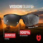 NoCry Safety Sunglasses with Green Tinted Wraparound Lenses; Tinted Safety Glasses for Men and Women with Adjustable Arms & No-Slip Grips; Work Glasses with UV 400 Protection; ANSI Z87.1 Rated