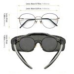 HTS HUNTERSKY ANSI Z87 Anti Fog Lab Safety Glasses Over Eyeglasses Integrated Side Shields, 100% UV Protective Goggles 3906L