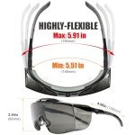 HTS HUNTERSKY ANSI Z87 Anti Fog Lab Safety Glasses Over Eyeglasses Integrated Side Shields, 100% UV Protective Goggles 3906L