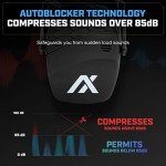 AXIL TRACKR Noise Cancelling Ear Muffs – Mowing, Construction & Shooting Ear Protection – Comfortable Ear Muffs for Noise Reduction – Sweat & Water Resistant Ear Protection for Shooting