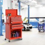 DUSACOM 8-Drawer High Capacity Rolling Tool Chest, Removable Cabinet Storage Tool Box with Wheels and Drawers, Detachable Toolbox with Lock for Workshop Mechanics Garage (8-Drawer, Red)
