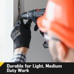 COOLJOB 12/60 Pairs Safety Work Gloves Pack Bulk with Grip PU Coating, 13 Gauge Seamless Knit Gloves with Polyurethane Dipped for Warehouse Working, Breathable Lightweight for Men Women, Black Medium